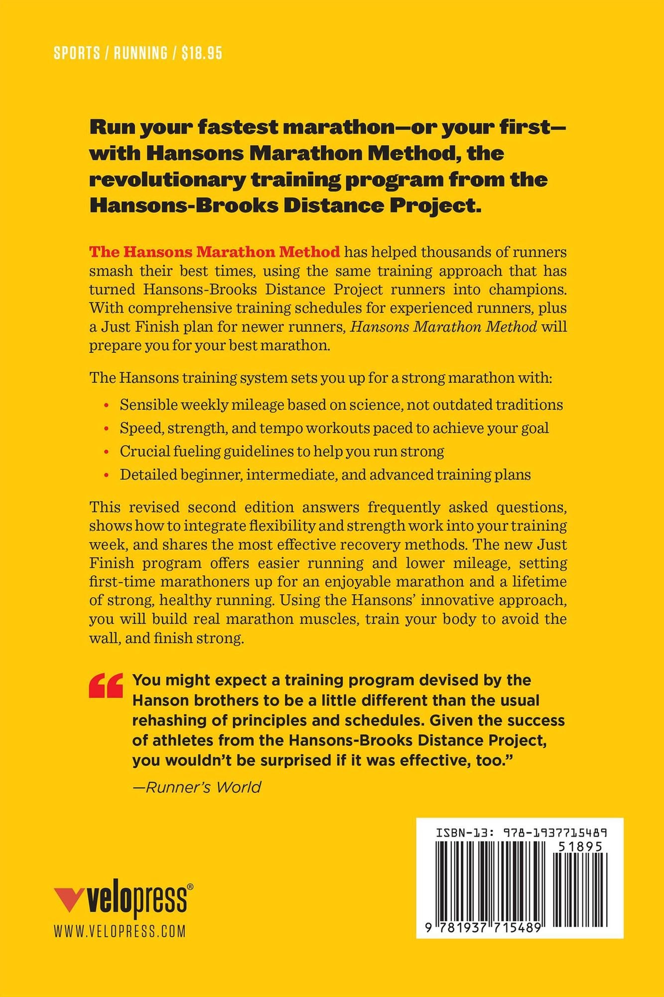 Hansons Marathon Method : Run Your Fastest Marathon