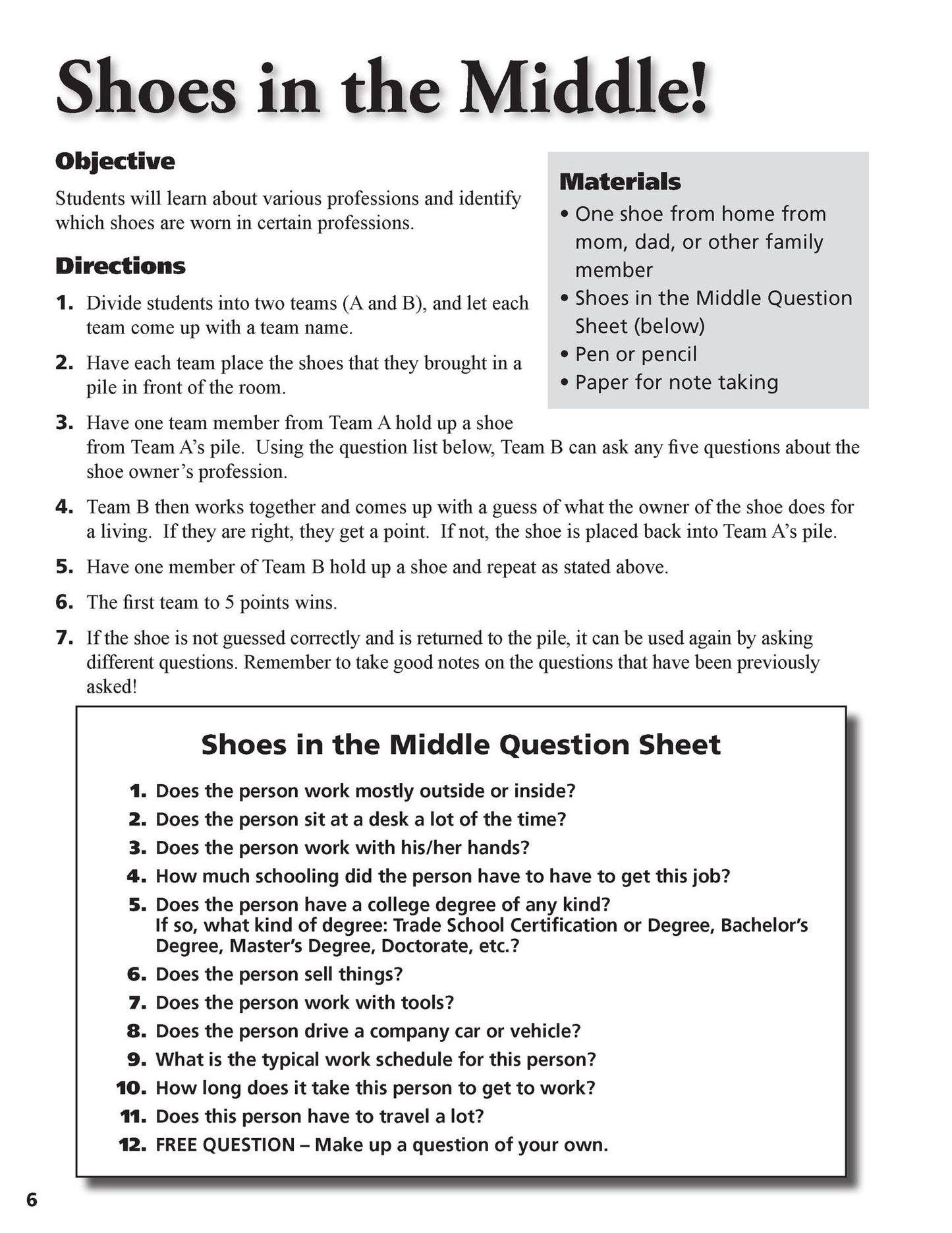 What Shoes Will You Wear - Activity & Idea Book