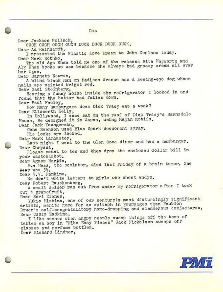 Not Nothing: Selected Writings by Ray Johnson 1954-1994