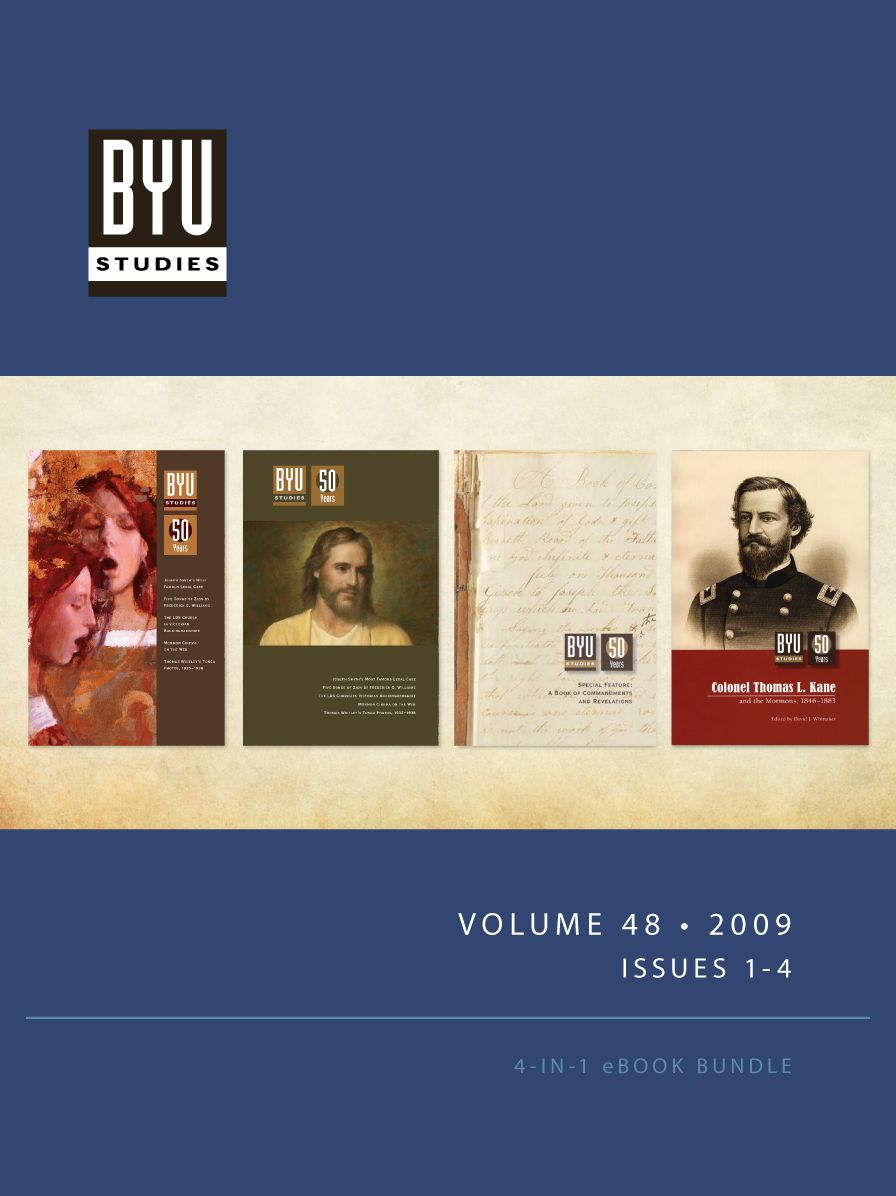 BYU STUDIES Volume 48 2009 Issues 1-4
