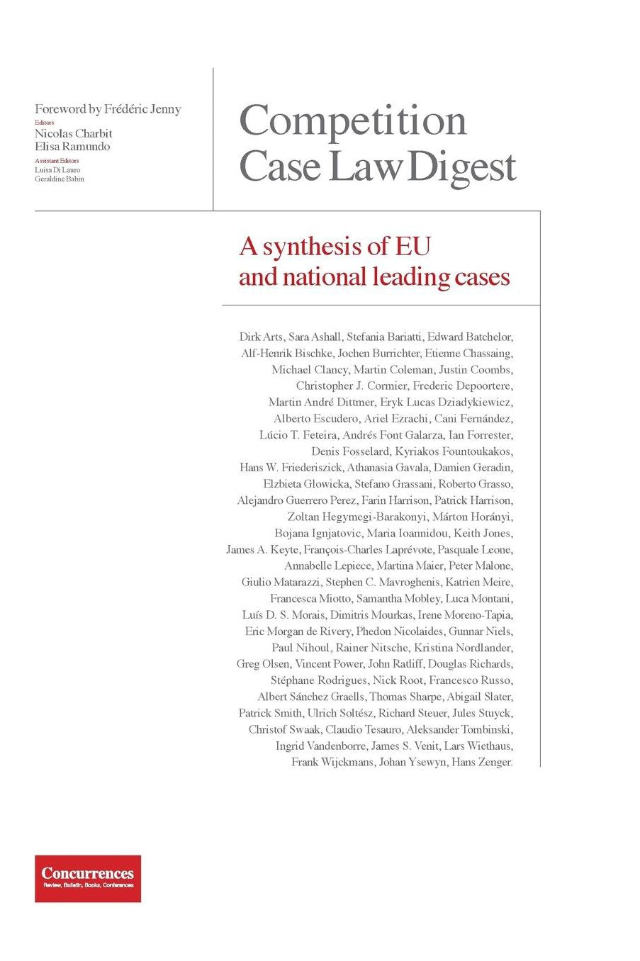 Competition Case Law Digest - A synthesis of EU and national leading cases