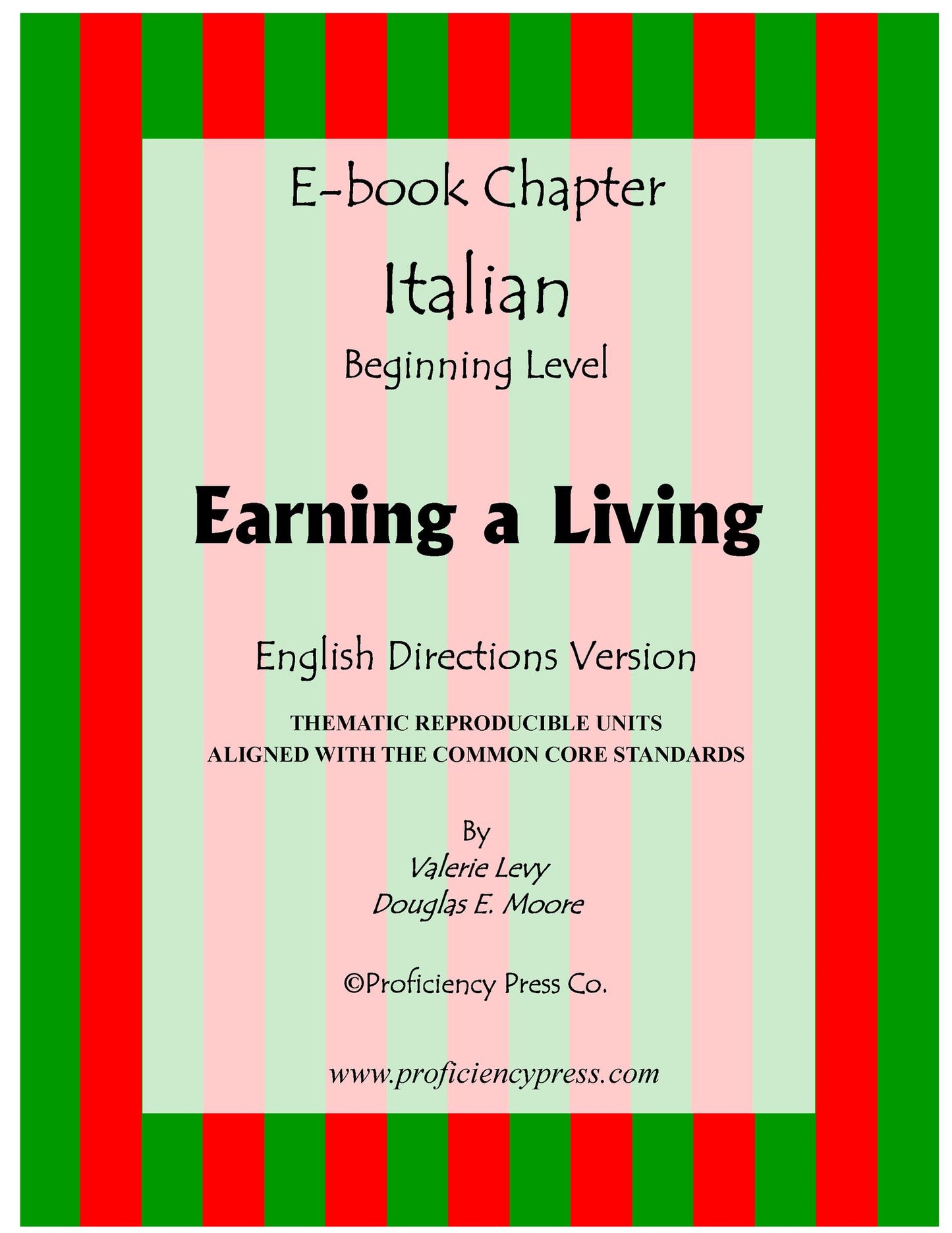 Earning a Living: Reproducible Thematic Unit in Italian with English Directions