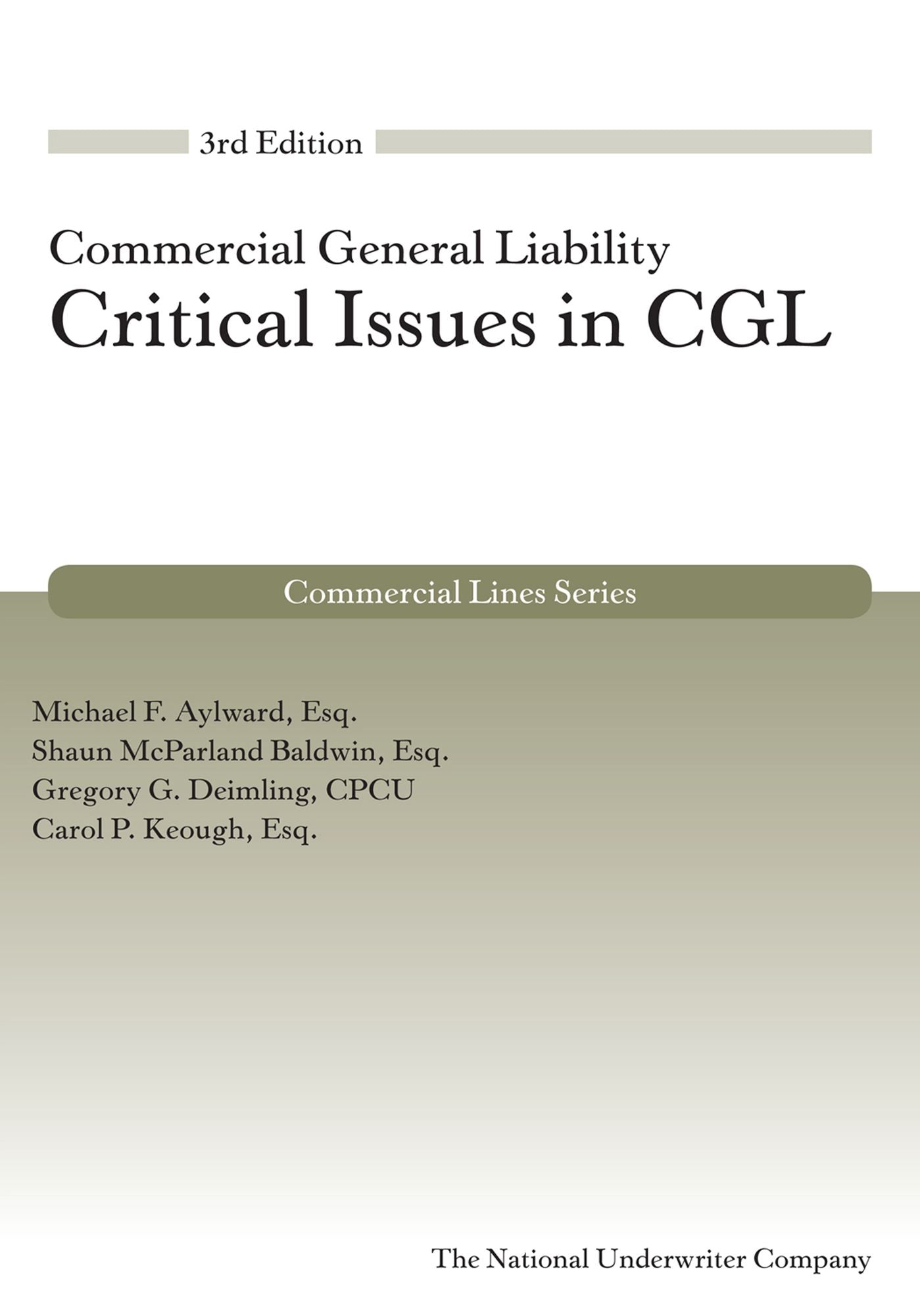 Critical Issues in CGL, 3rd Edition