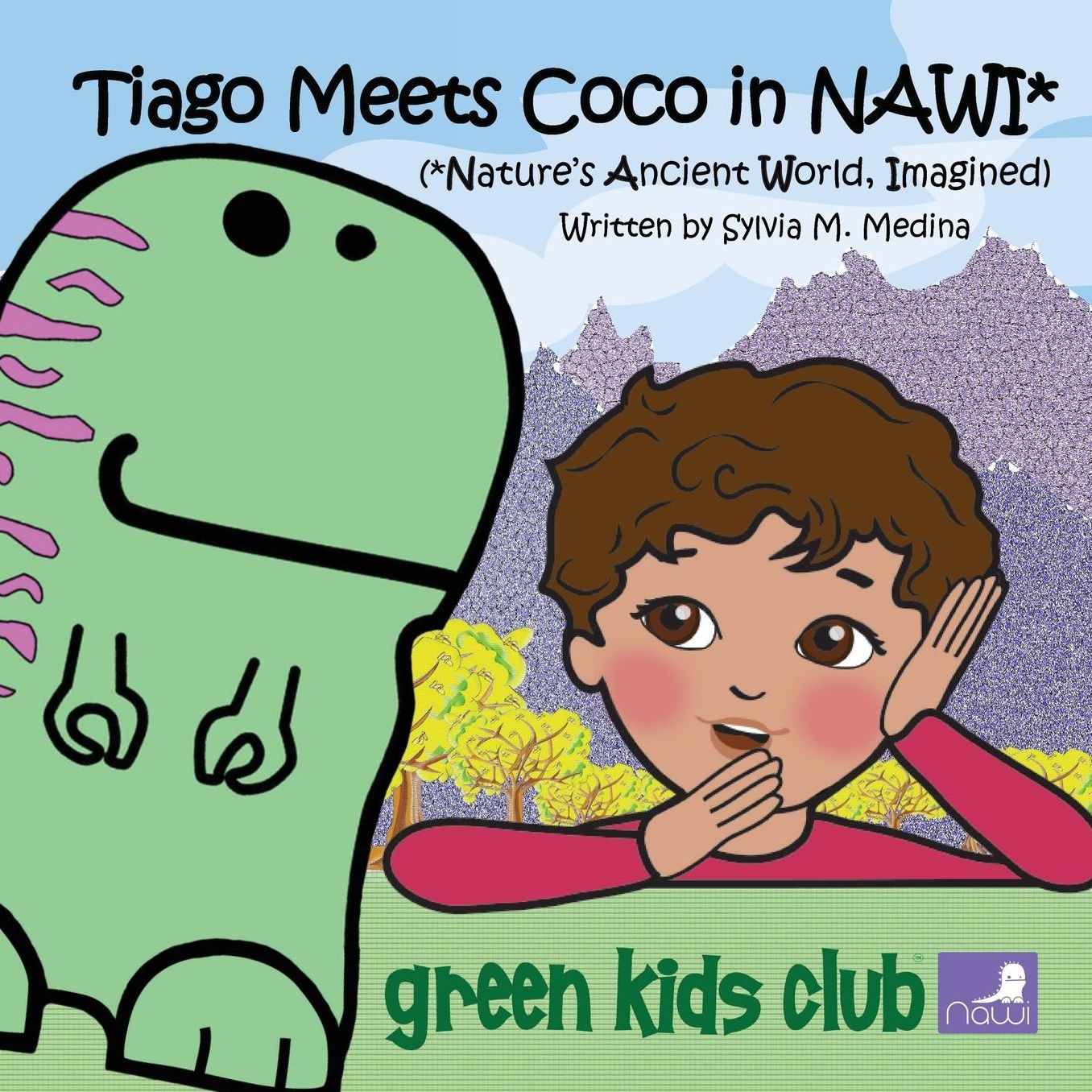 Tiago Meets Coco in NAWI*: (*Nature's Ancient World, Imagined) - 6.5" x 6.5"