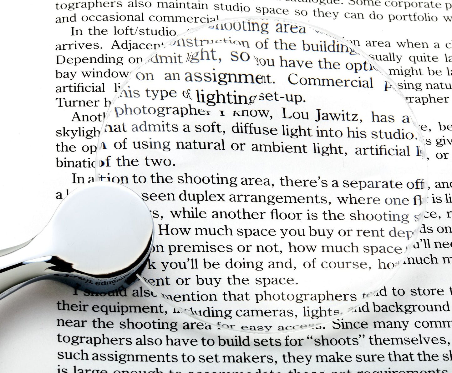 Office Magnifier 3 inch, Zinc Alloy, Chrome finish