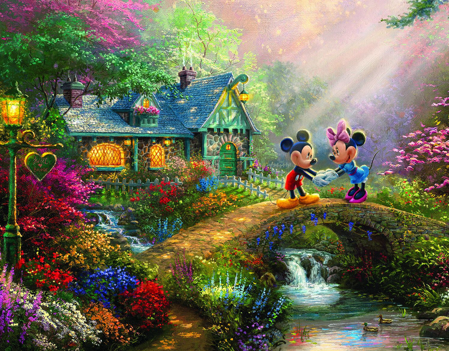 Thomas Kinkade Disney Dreams Collection 500 Piece Puzzle Multi-Pack 4 in 1