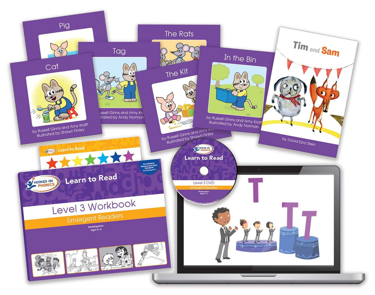 Hooked on Phonics Learn to Read - Level 3: Emergent Readers (Kindergarten Ages 4-6)