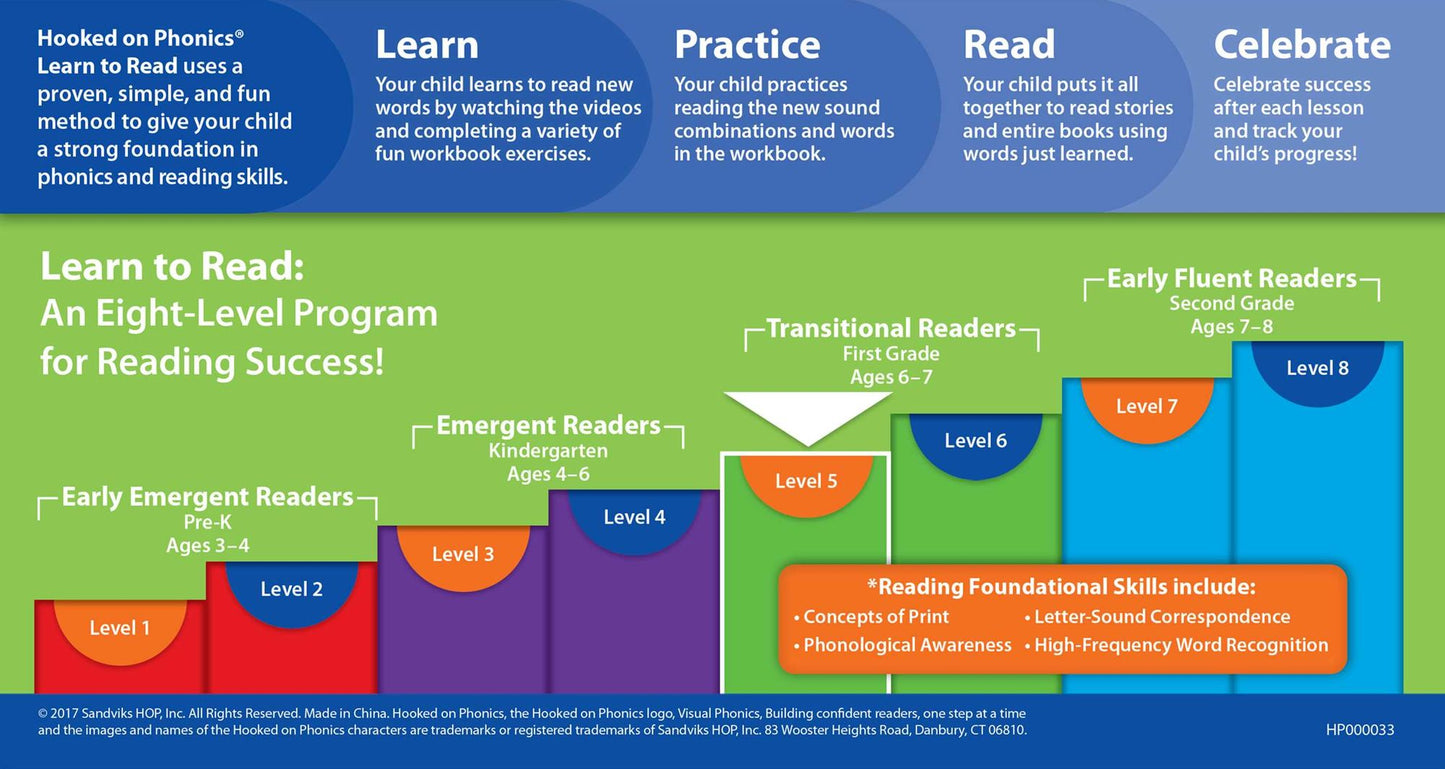 Hooked on Phonics Learn to Read - Level 5: Transitional Readers (First Grade Ages 6-7)