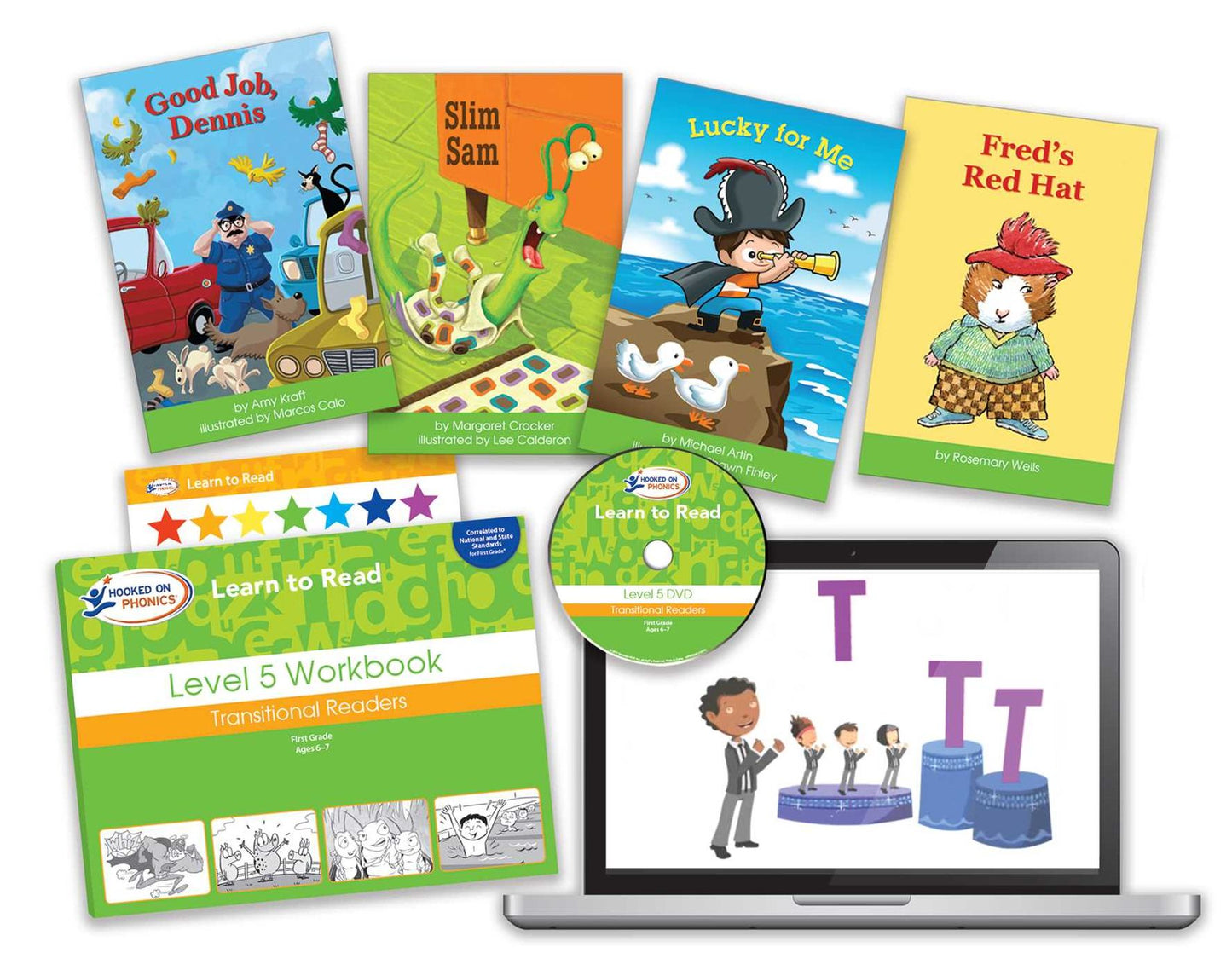 Hooked on Phonics Learn to Read - Level 5: Transitional Readers (First Grade Ages 6-7)