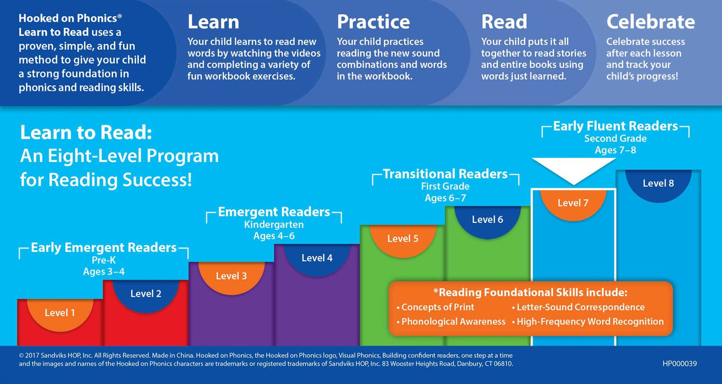 Hooked on Phonics Learn to Read - Level 7: Early Fluent Readers (Second Grade Ages 7-8)