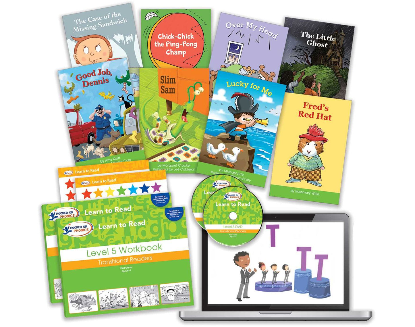 Hooked on Phonics Learn to Read - Levels 5&6 Complete: Transitional Readers (First Grade Ages 6-7)