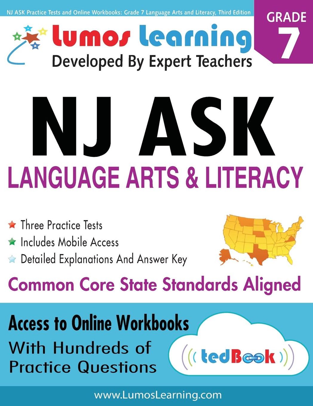 NJ ASK Practice Tests and Online Workbooks: Grade 7 Language Arts and Literacy, Third Edition: Common Core State Standards, NJASK 2014
