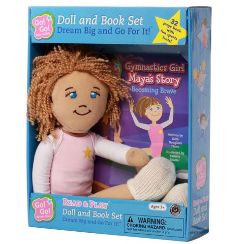 Gymnastics Girl Maya's Story: Becoming Brave: Read & Play Doll and Book Set
