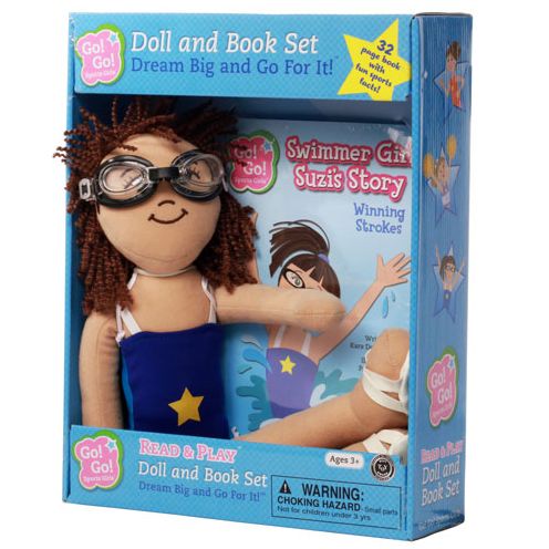 Swimmer Girl Suzi's Story: Winning Strokes: Read & Play Doll and Book Set