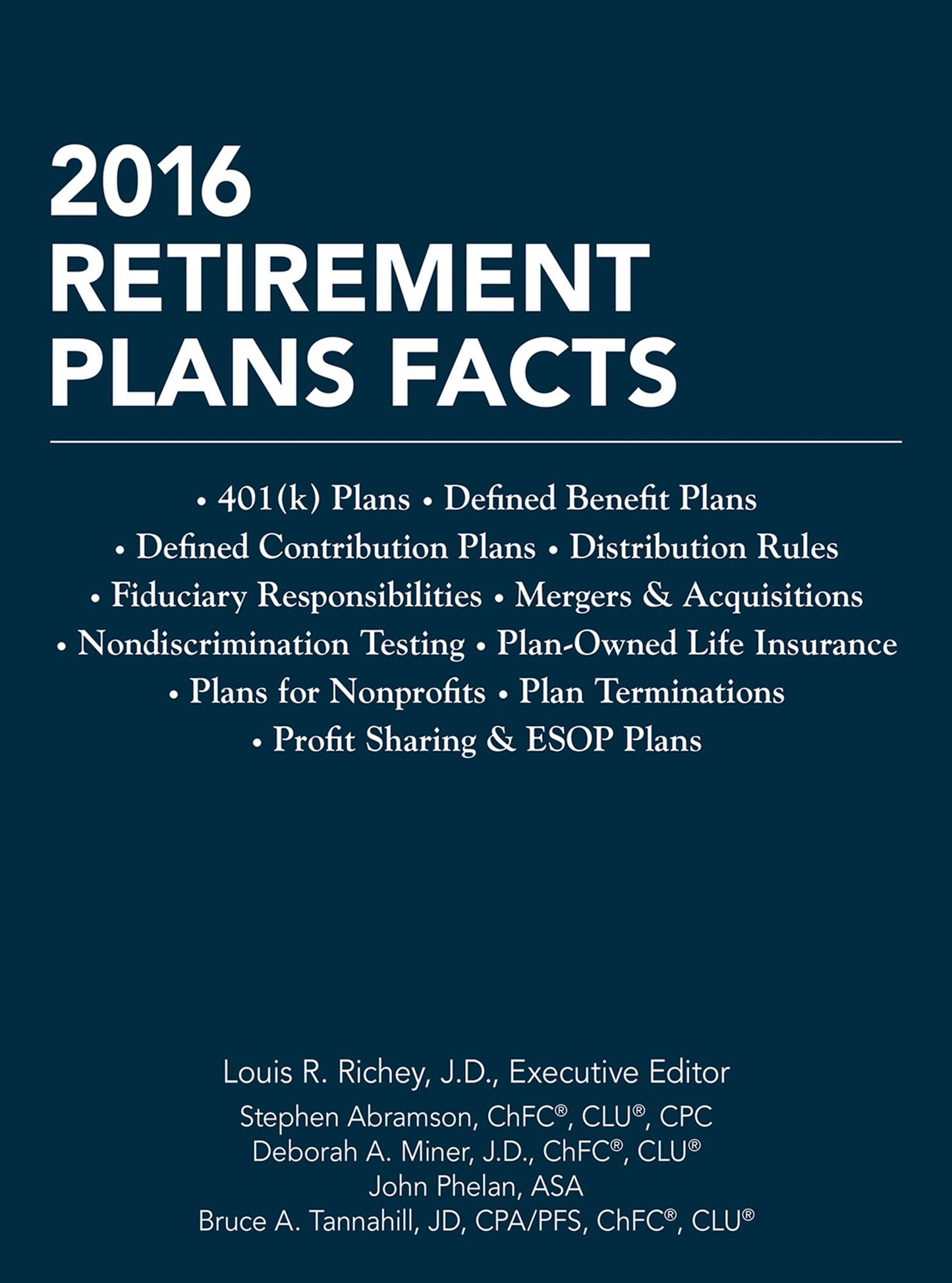 2016 Retirement Plans Facts