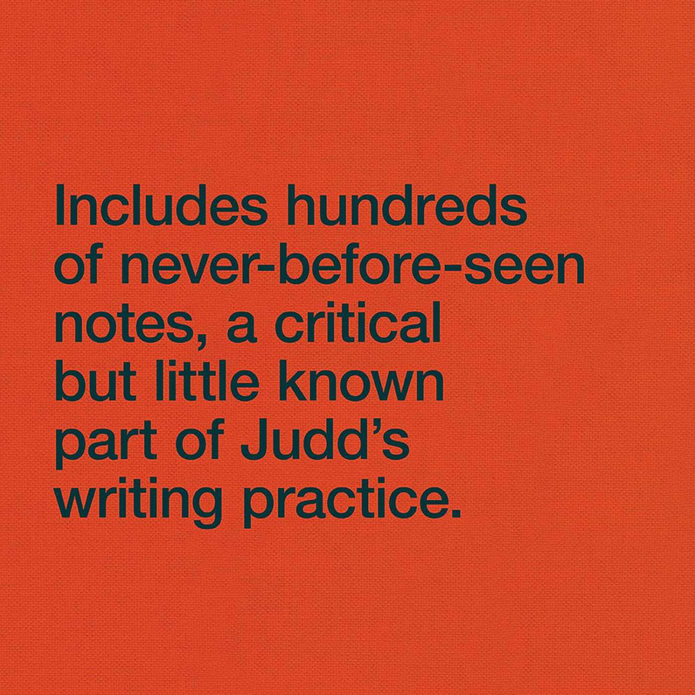 Donald Judd Writings