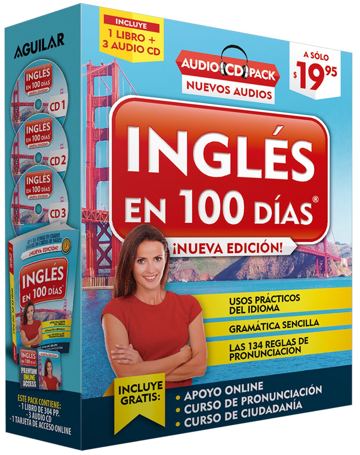 Ingles en 100 dias - Audio Pack (Paperback book +3 Audio CDs) / English in 100 Days - Audio Pack