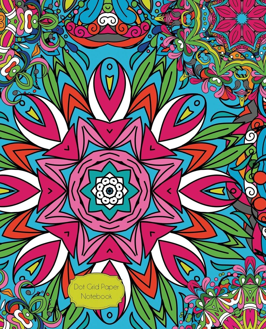 Dot Grid Paper Notebook: Colorful Mandala: 7.5 x 9.5 Dot Grid Journal, 170 Pages