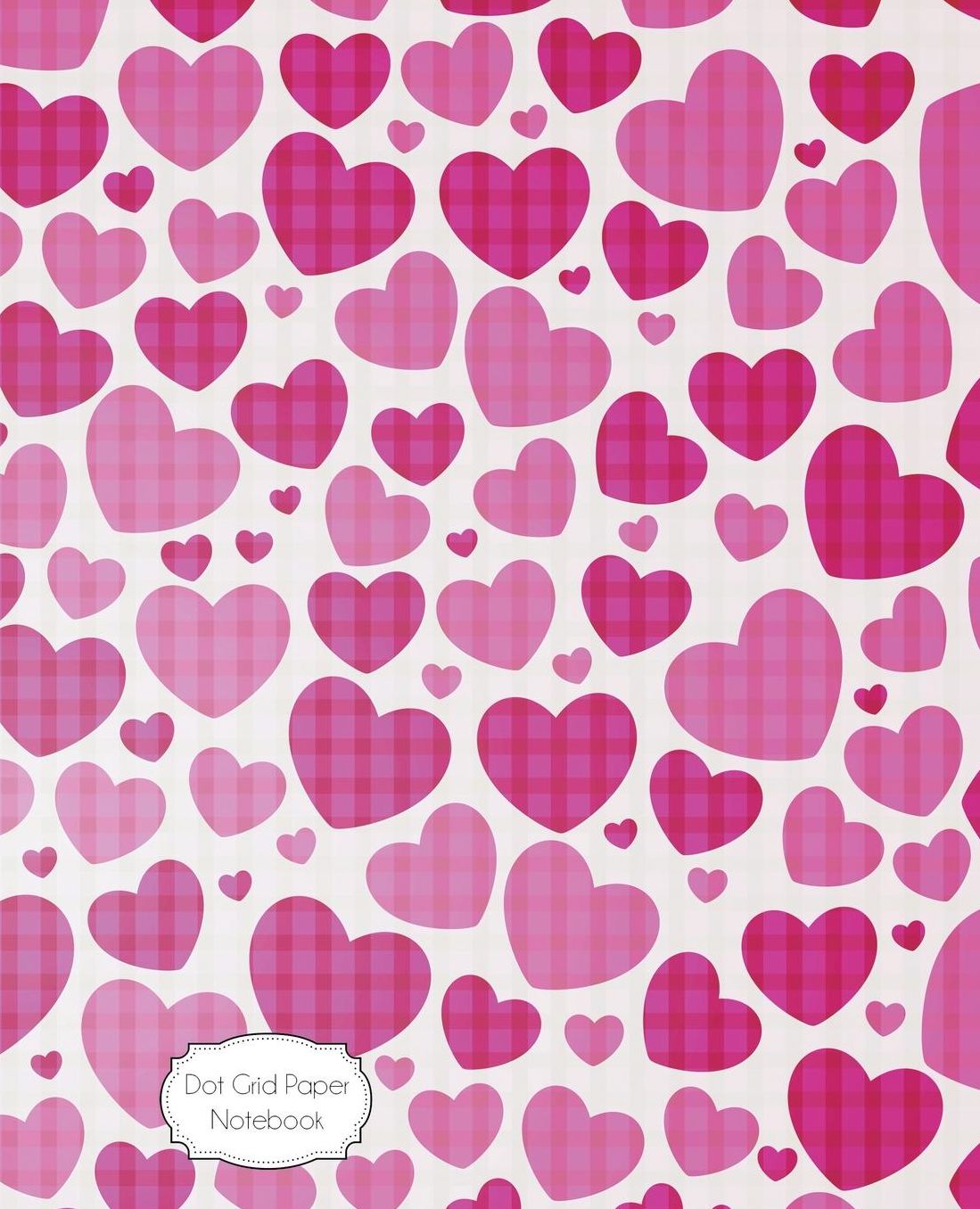 Dot Grid Paper Notebook: Hearts: 7.5 x 9.5 Dot Grid Journal, 170 Pages