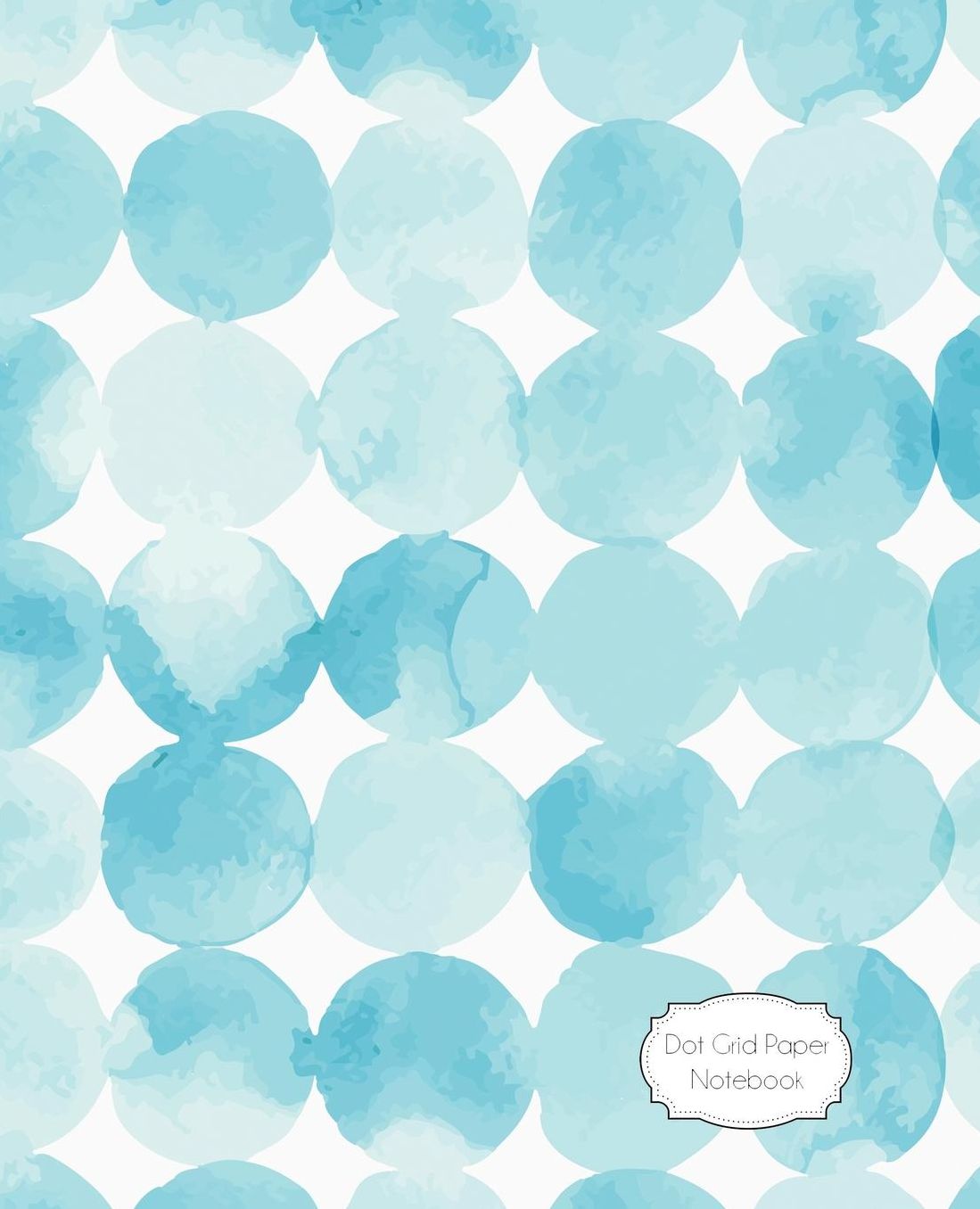 Dot Grid Paper Notebook: Watercolor Circles: 7.5 x 9.5 Dot Grid Journal, 170 Pages