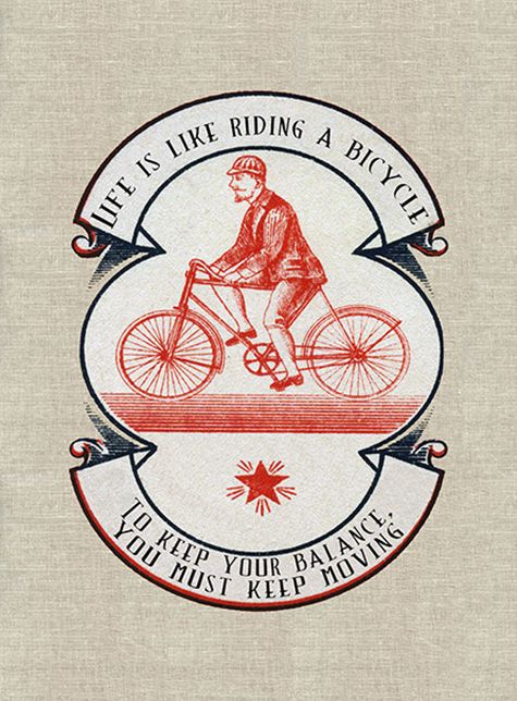 Balance - Greeting Cards, pkg of 6: Greeting: Life is like riding a bicycle. To keep your balance you must keep moving (blank inside)