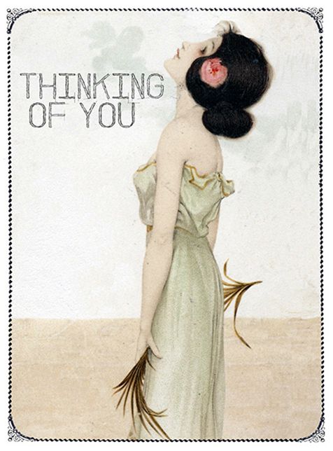 Thinking of You - Greeting Cards, pkg of 6: Greeting: Thinking of You (blank inside)