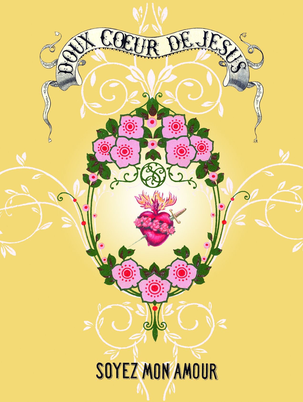 Doux Coeur De Jesus - Greeting Cards, pkg of 6: Greeting: Soyez Mon Amour (blank inside)