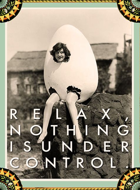 Under Control - Greeting Cards, pkg of 6: Greeting: Relax, nothing is under control (blank inside)