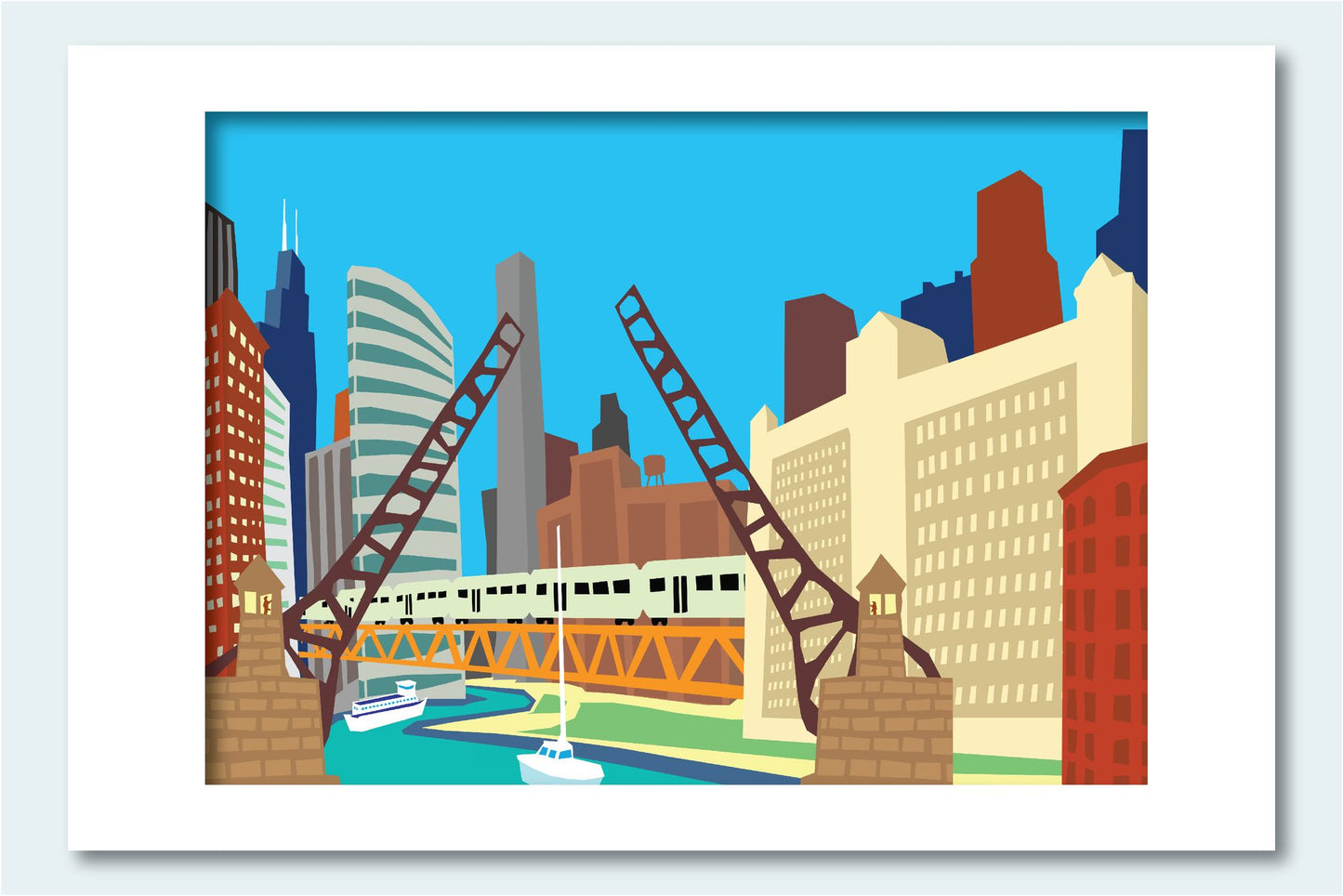 Bridges Matted Print, 11 x 14