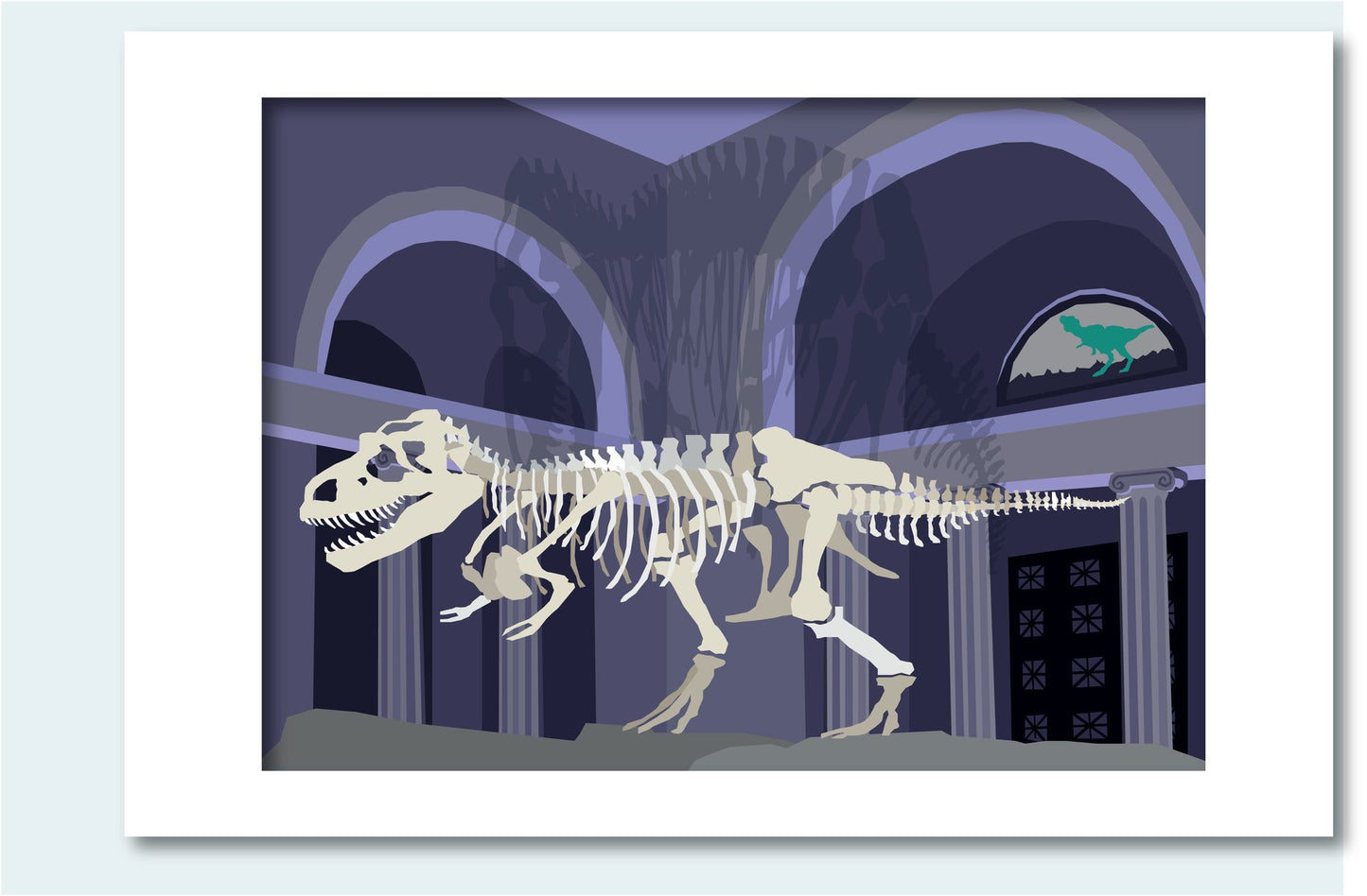 T-Rex Matted Print, 16 X 20