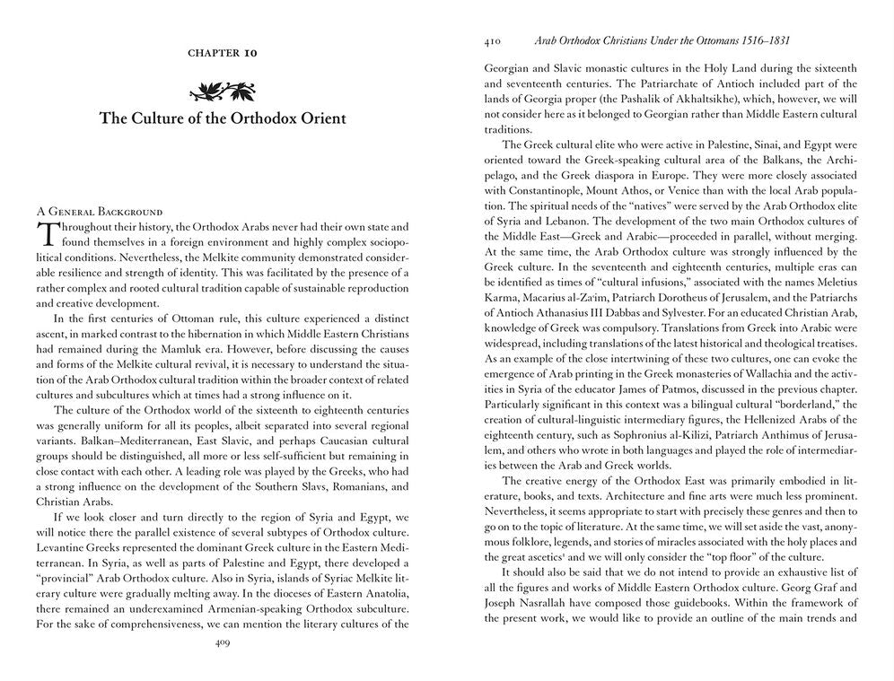 Arab Orthodox Christians Under the Ottomans 1516-1831
