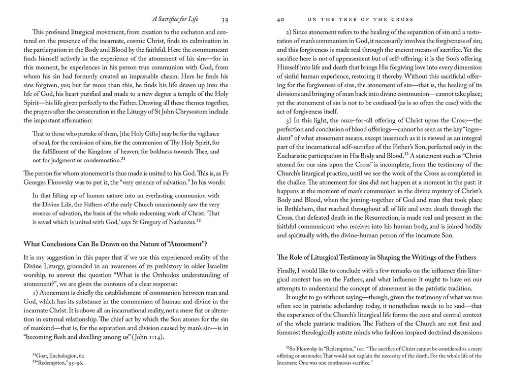 On the Tree of the Cross: Georges Florovsky and the Patristic Doctrine of Atonement