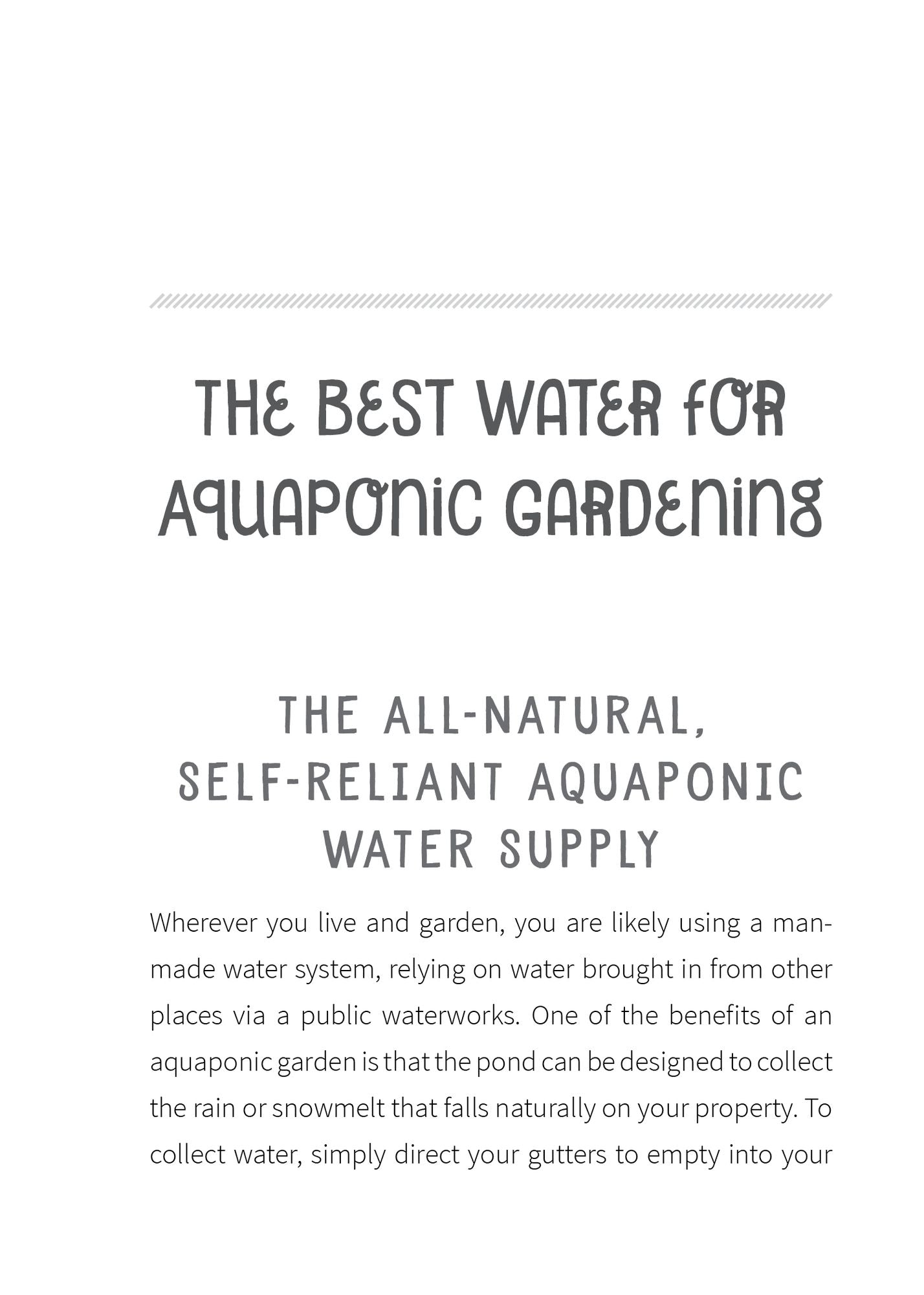 All-Natural Aquaponic Lawns, Gardens & Vertical Gardens: Inexpensive Back-to-Basics Gardening with Fish Using Non-Electric, Solar, or Minimal-Electricity Designs