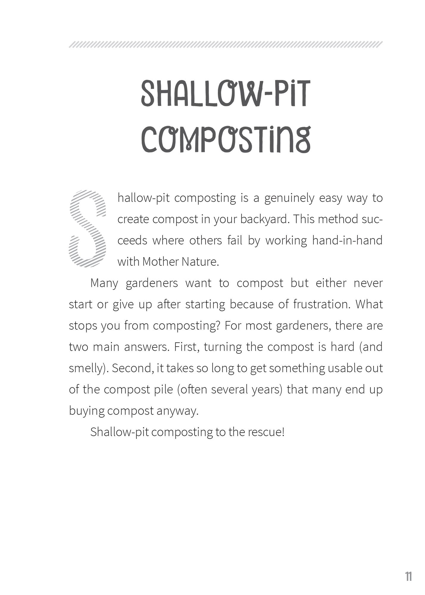 Shallow-Pit Garden Composting: The Easy, No-Smell, No-Turning Way to Create Organic Compost For Your Garden