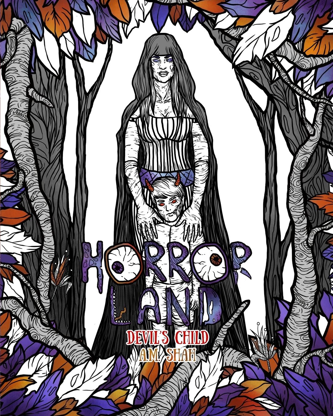 Adult Coloring Book Horror Land: Devil's Child (Book 7)