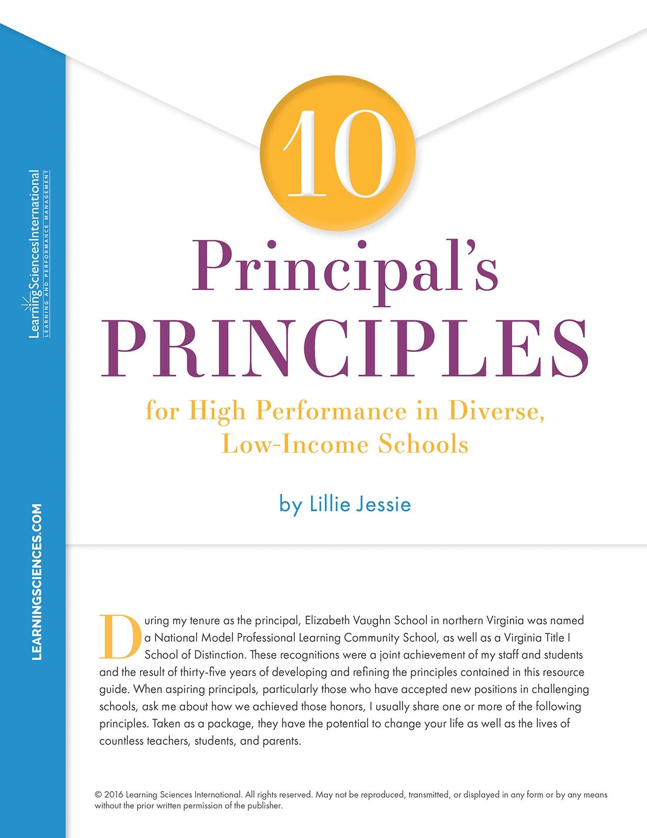 10 Principal's Principles for High Performance in Diverse, Low-Income Schools Quick Reference Guide