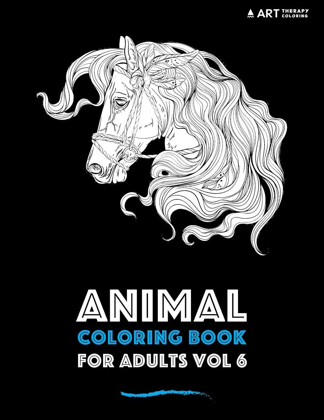 Animal Coloring Book For Adults Vol 6