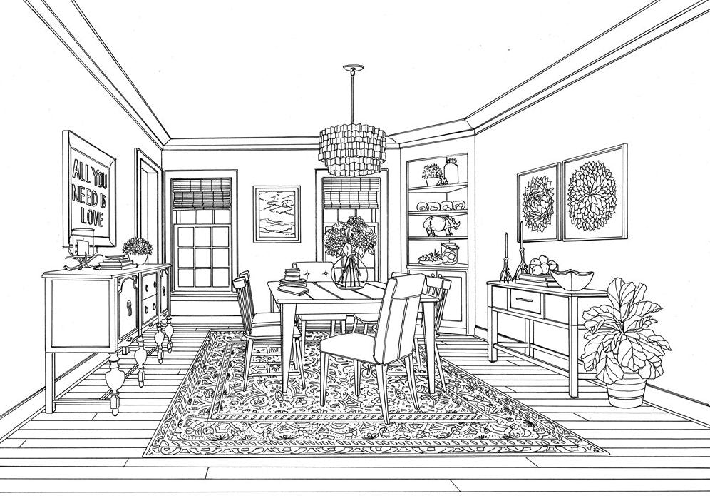 Color at Home: A Young House Love Coloring Book