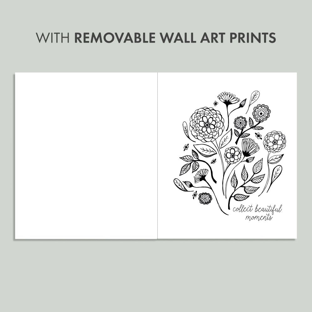 Color Happy: An Adult Coloring Book of Removable Wall Art Prints
