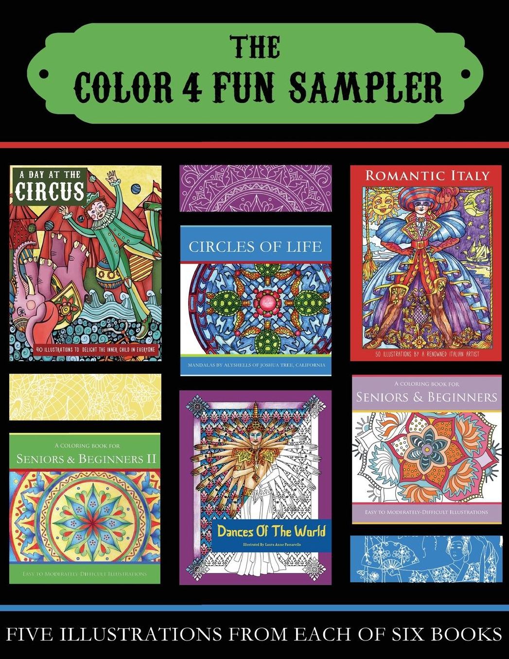 The Color 4 Fun Sampler: Five Illustrations from Each of Six Books