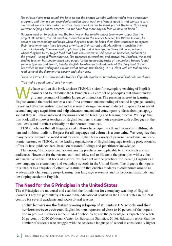 6 Principles for Exemplary Teaching of English Learners