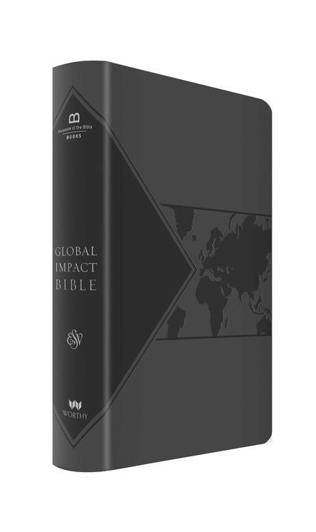 Global Impact Bible, ESV (Charcoal Leatherluxe): See the Bible in a Whole New Light (Large Print -- QA test)