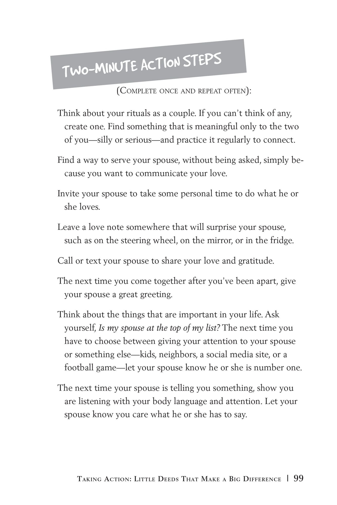 The Two Minute Secret to Staying in Love: Simple, Powerful Ways to Make Your Marriage Last
