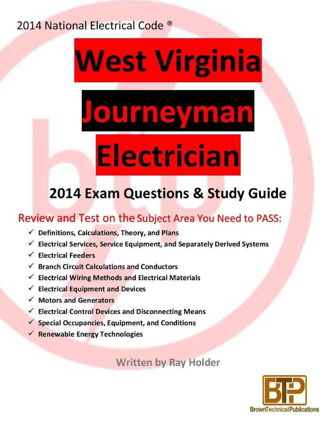 West Virginia 2014 Journeyman Electrician Study Guide