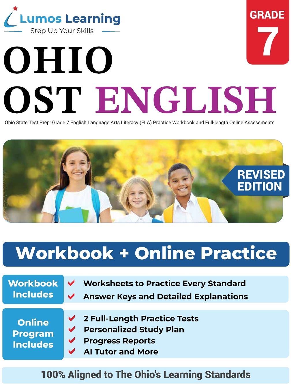 Ohio State Test Prep: Grade 7 English Language Arts Literacy (ELA) Practice Workbook and Full-length Online Assessments: OST Study Guide