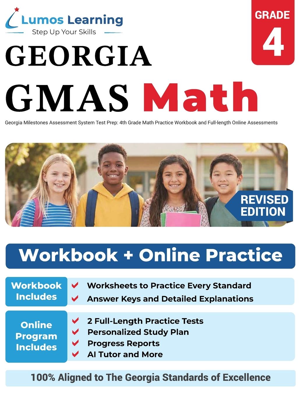 Georgia Milestones Assessment System Test Prep: 4th Grade Math Practice Workbook and Full-Length Online Assessments: Gmas Study Guide