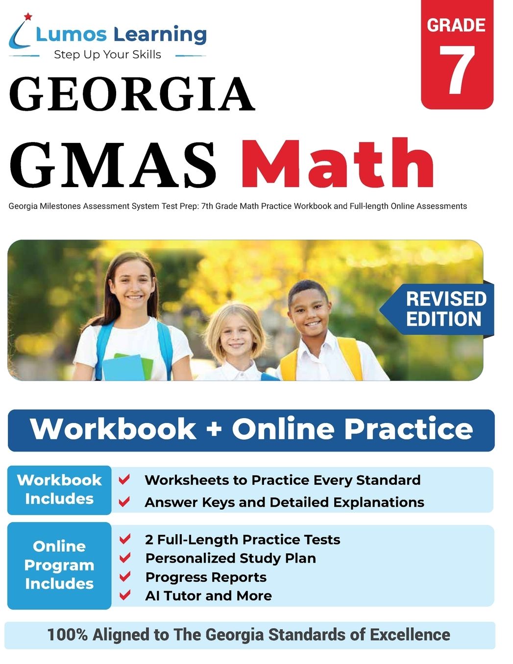 Georgia Milestones Assessment System Test Prep: 7th Grade Math Practice Workbook and Full-Length Online Assessments: Gmas Study Guide