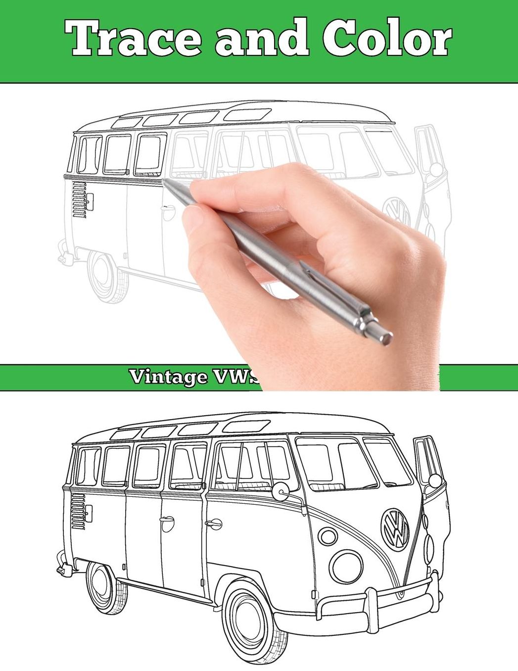 Trace and Color: Vintages VWS: Adult Activity Book