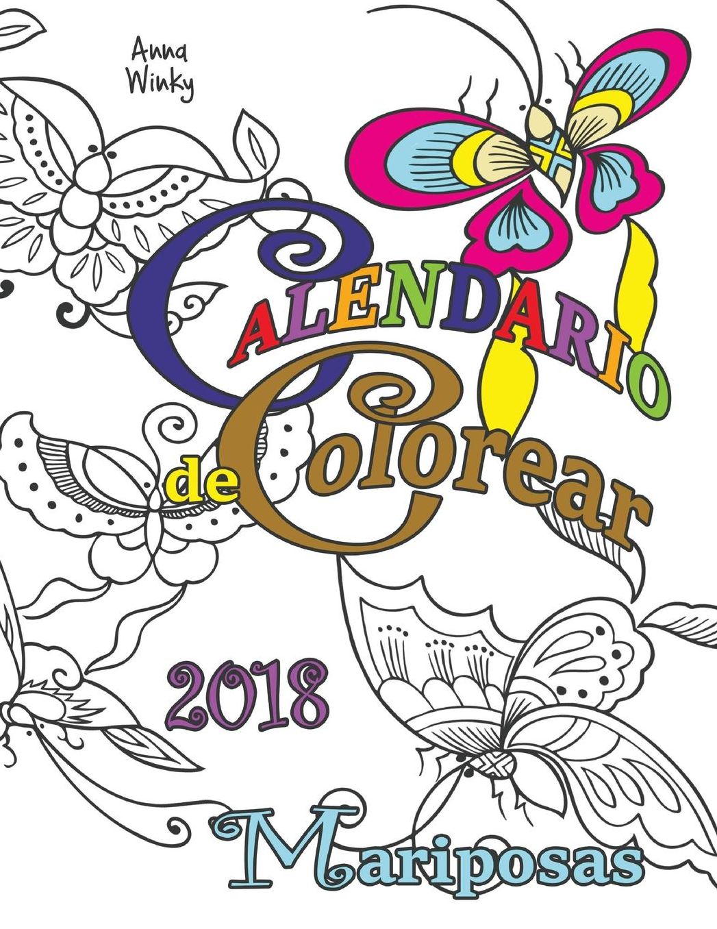 Calendario de Colorear 2018 Mariposas