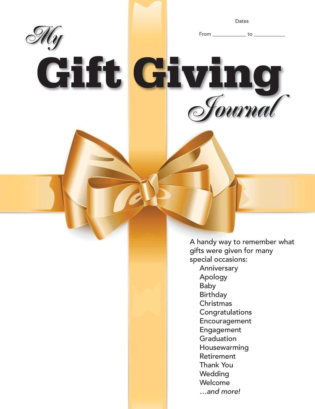 My Gift Giving Journal